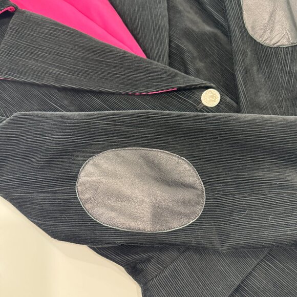 Alice + Olivia Vintage Black Corduroy Blazer, Size M - Picture 10 of 17